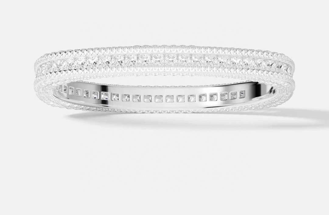 APm 密镶手镯简约气质设计感高端奢华方形手饰女。