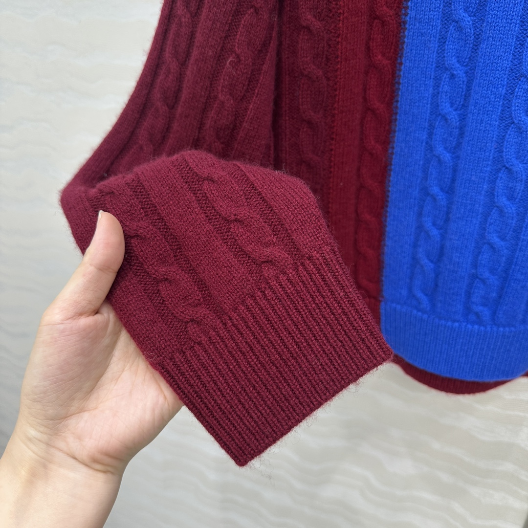 独家首发🍒原单品质！LW高智感穿搭，Josef Albers联名方块世界，气质圆领彩色拼色羊绒毛衣！进口