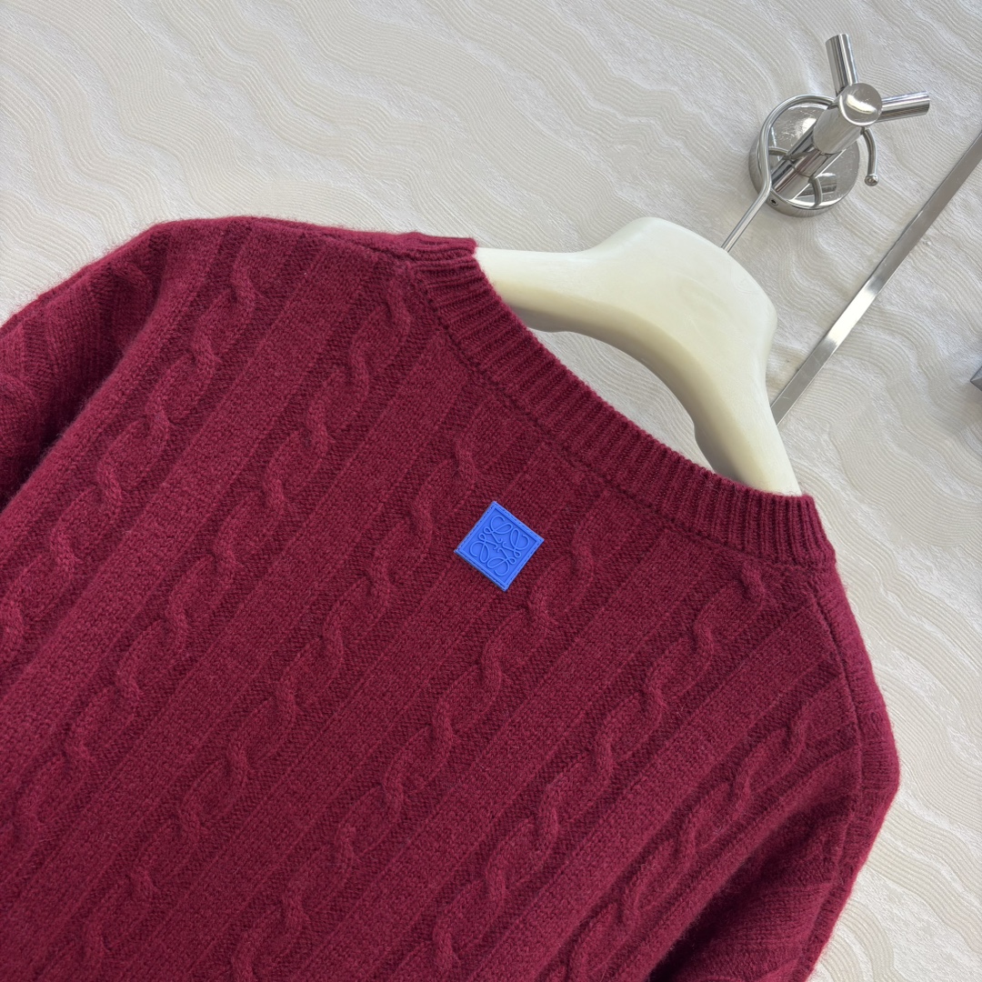 独家首发🍒原单品质！LW高智感穿搭，Josef Albers联名方块世界，气质圆领彩色拼色羊绒毛衣！进口