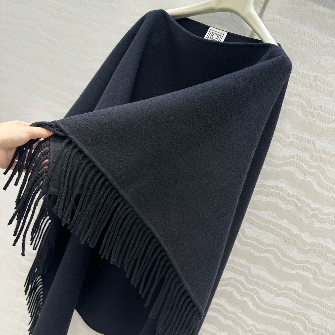 独家首发❤️高端原单品质！TM高智感穿搭！重工流苏羊绒披肩大围巾斗篷！进口叽哩感圈圈羊毛定制10羊绒90