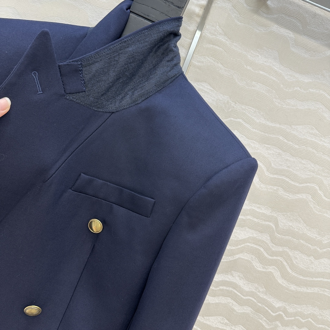 独家首发！原单品质❤️slP🆕高智感穿搭！宋佳 李宇春同款。美式海军蓝金扣西装！蓝潇洒帅气的高级羊毛大西