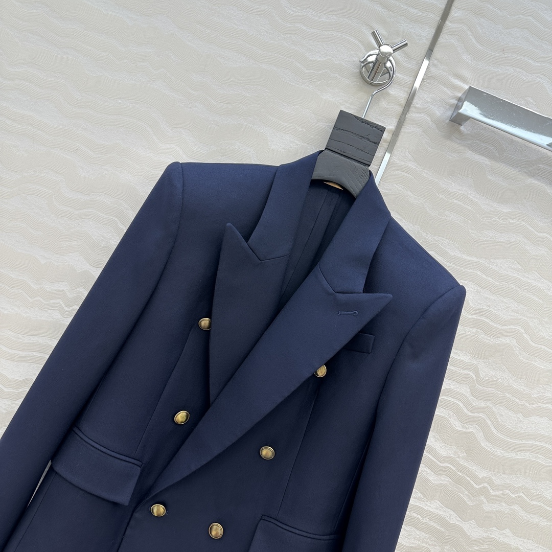 独家首发！原单品质❤️slP🆕高智感穿搭！宋佳 李宇春同款。美式海军蓝金扣西装！蓝潇洒帅气的高级羊毛大西