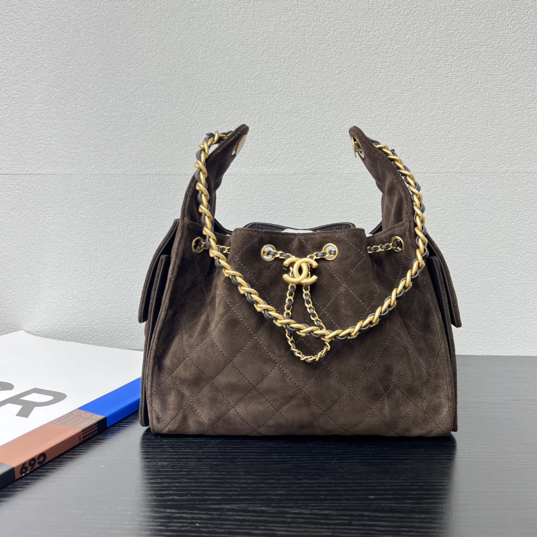 Tamaño pequeño enviado 25C principios de primavera nuevo bolso hippie gamuza gris hierro casual y perezoso Bolso HOBO t…