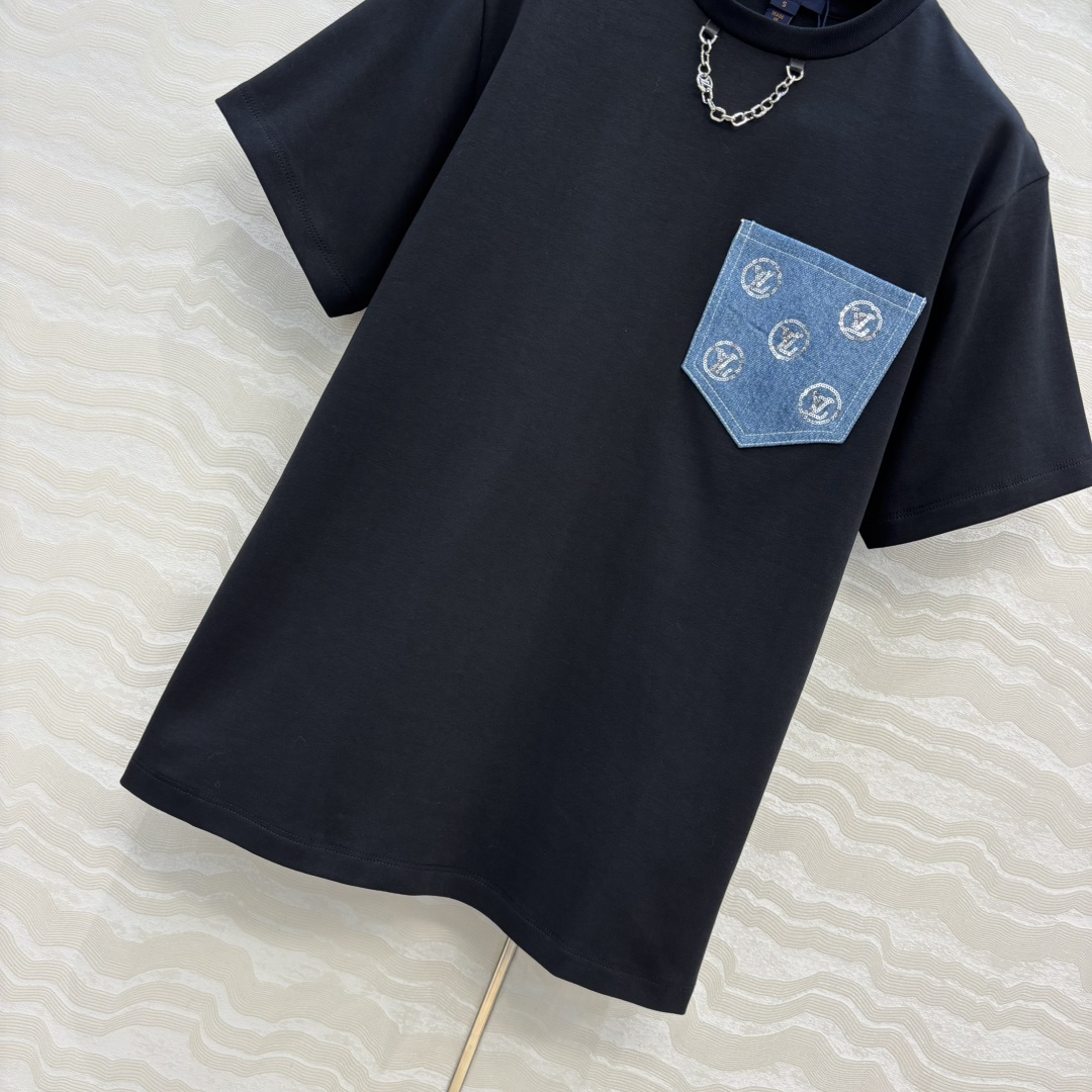 独家首发❤️ 爆单推荐，L秋冬新品Romantique系列，MONOGRAM刺绣珠片logo牛仔贴布口袋