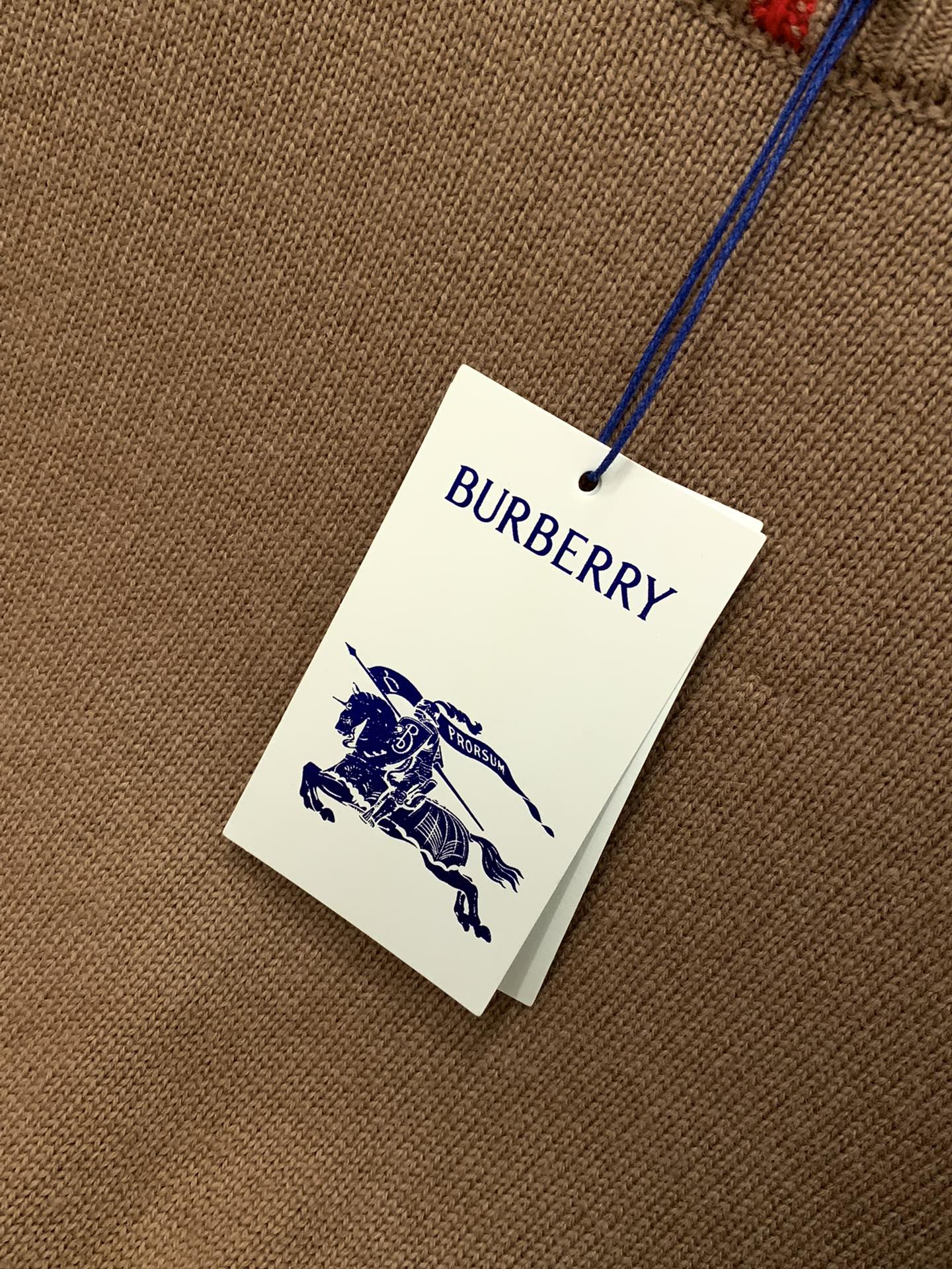 ，Burberry 巴宝莉，2025秋冬最新品，专柜同步有售，原单狠货，时尚休闲圆领长袖针织羊毛🐏毛衣，