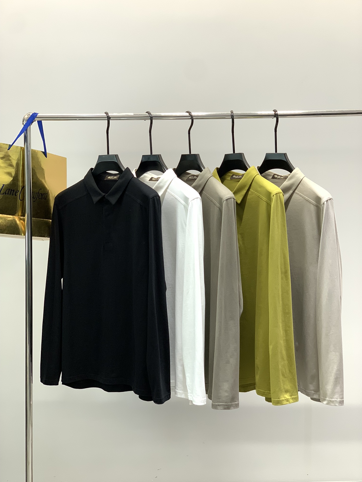 ，lp🆕翻领长袖材质 棉尺码M L XLM肩宽42胸围102衣长72L肩43袖长67胸围106衣长74 