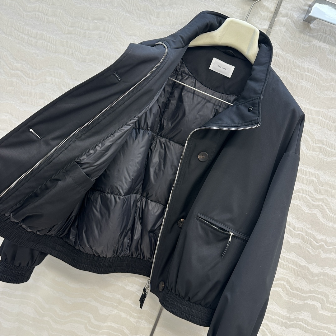 独家首发❤️品质控必入！Row风高智感穿搭！老干部立领夹克羽绒服！进口日本三醋酸记忆丝面料，充绒量48g