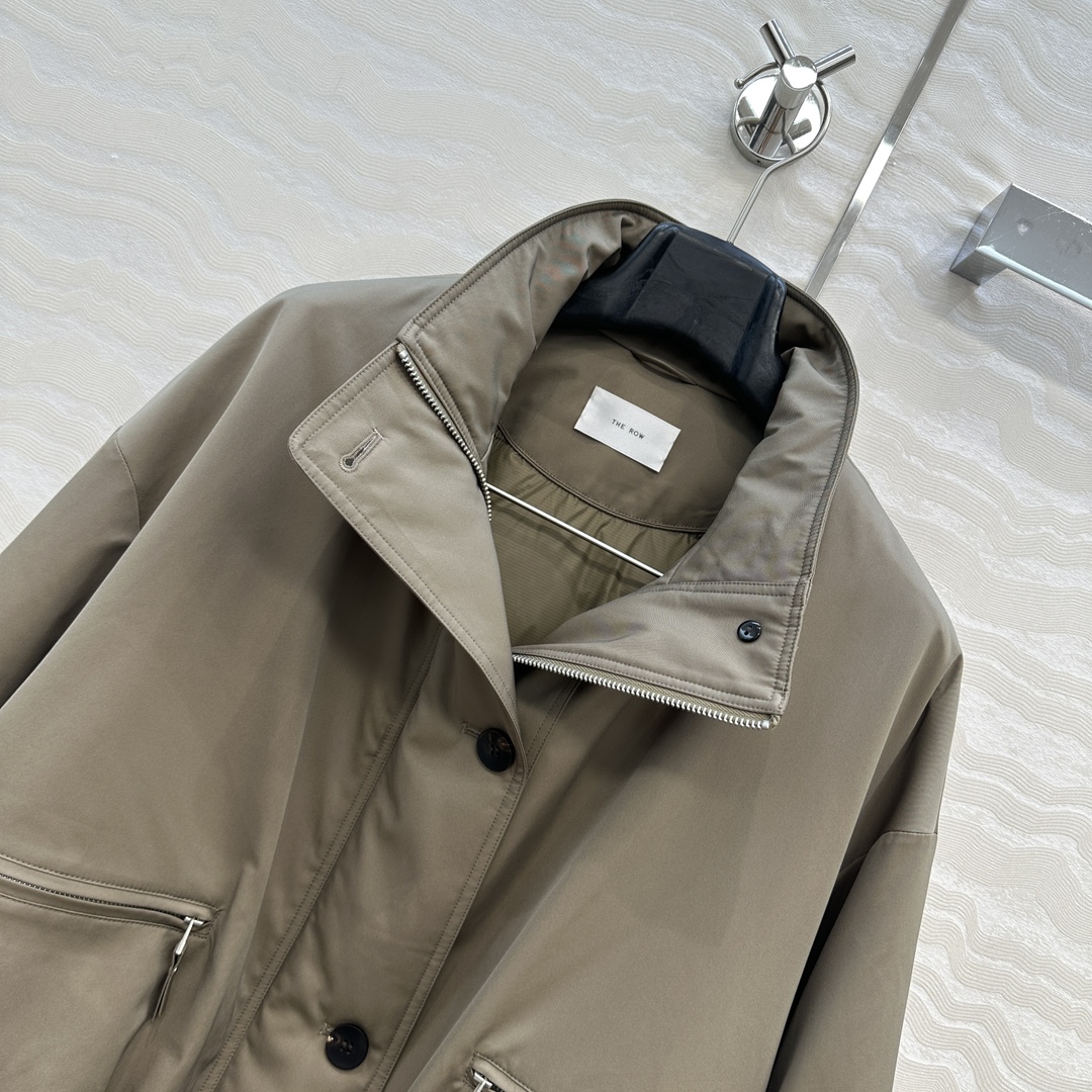 独家首发❤️品质控必入！Row风高智感穿搭！老干部立领夹克羽绒服！进口日本三醋酸记忆丝面料，充绒量48g