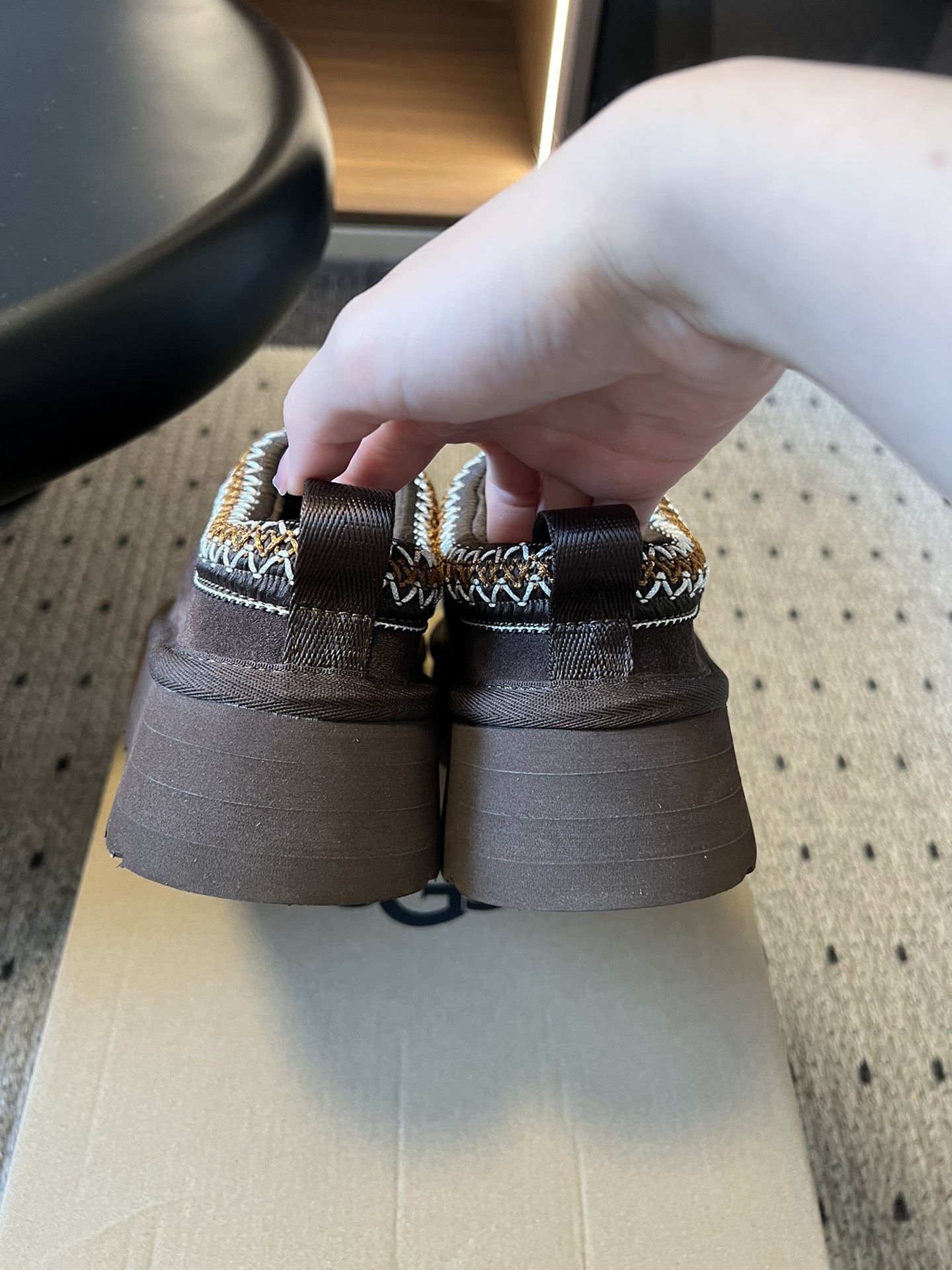 Gucci Women's Casual Loafers Slip-On Thick Sole Fur Lined Shoes 7 i1761369244 5460 5