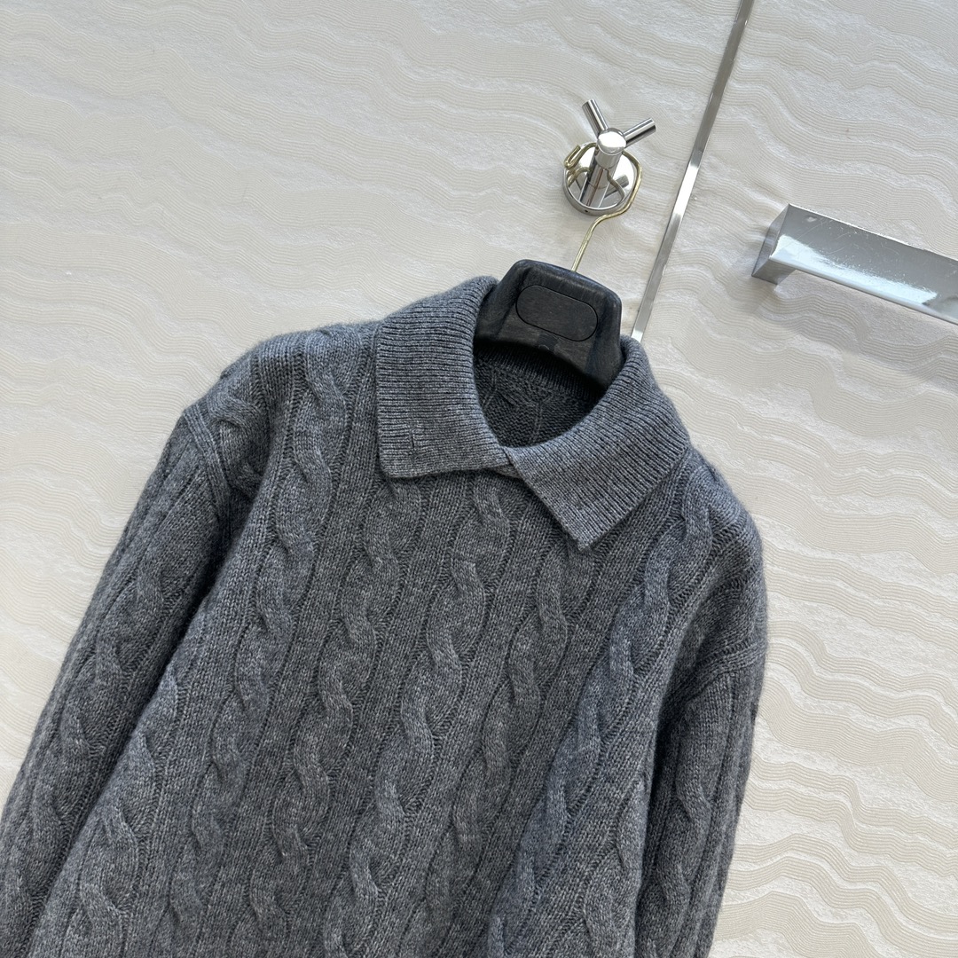 独家首发🍒原单品质！RL高智感穿搭，浓郁美式风格气质一粒扣翻领羊绒毛衣！进口羊绒纱线轻盈软糯。瑞士机织绞