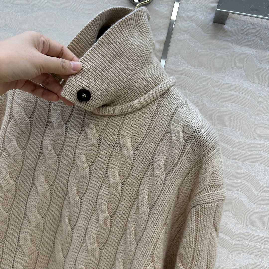 独家首发🍒原单品质！RL高智感穿搭，浓郁美式风格气质一粒扣翻领羊绒毛衣！进口羊绒纱线轻盈软糯。瑞士机织绞