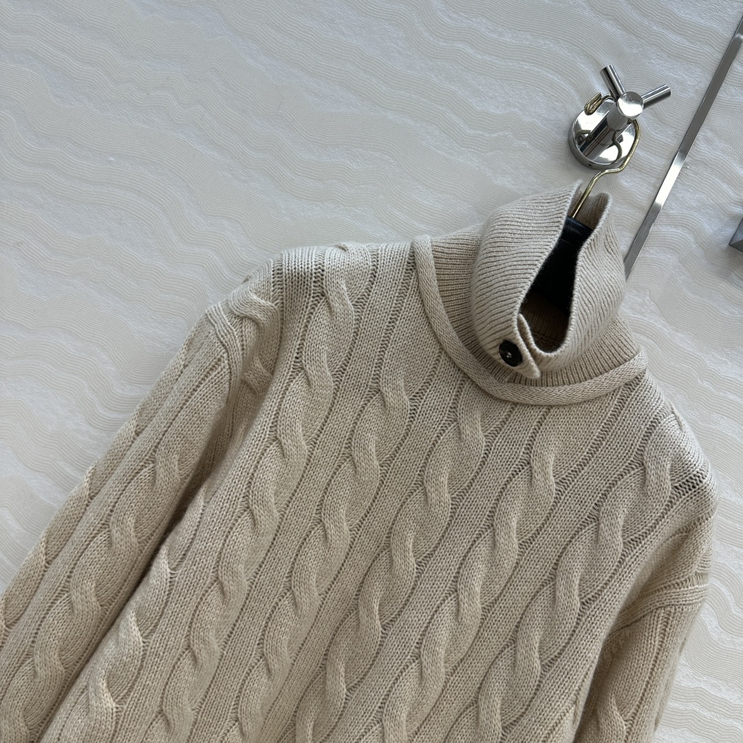 独家首发🍒原单品质！RL高智感穿搭，浓郁美式风格气质一粒扣翻领羊绒毛衣！进口羊绒纱线轻盈软糯。瑞士机织绞