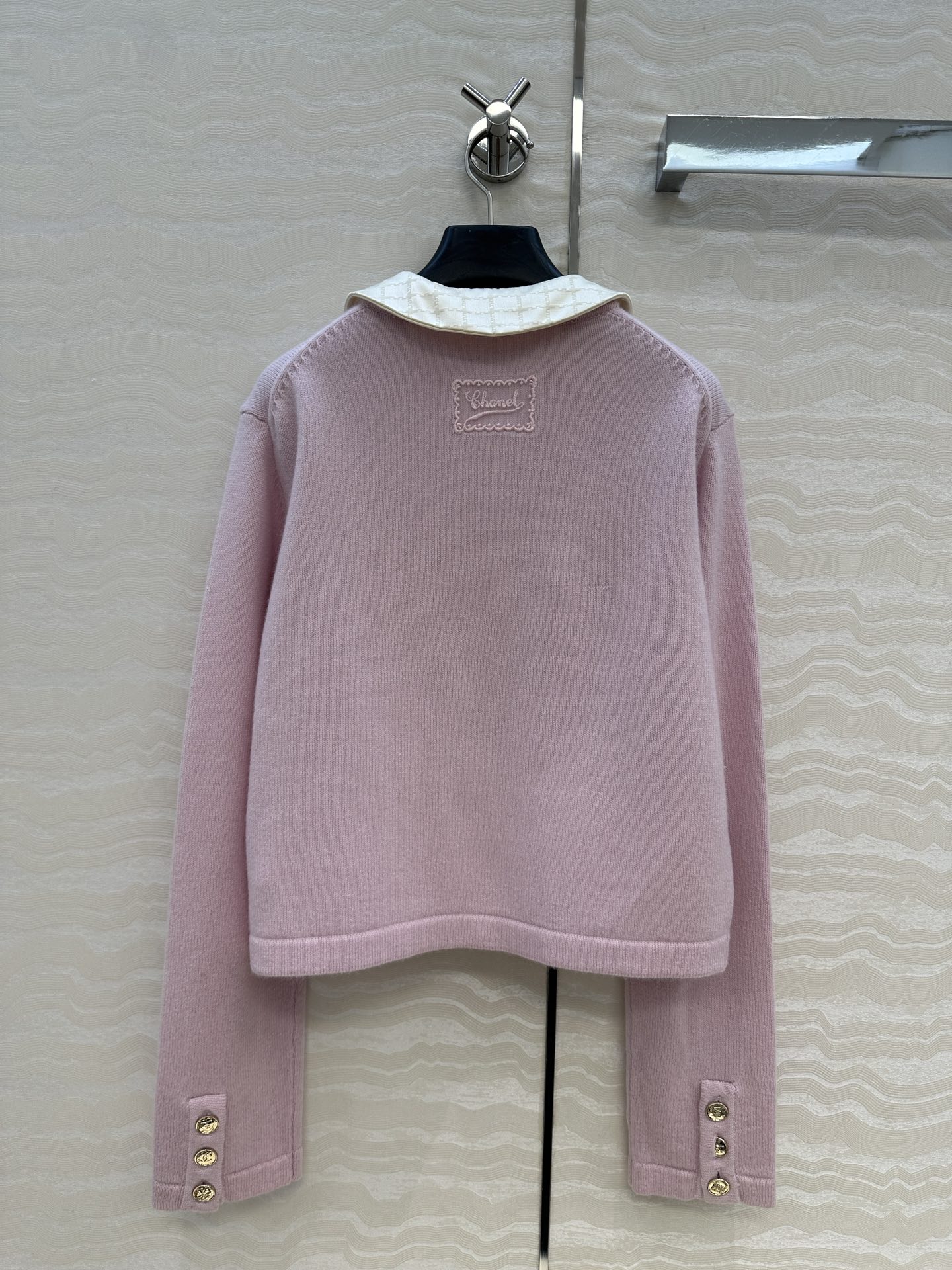 独家首发❤️高端原单品质，Coco25b美少女系列！撞色提花娃娃领小开衫，领子可拆卸，进口羊绒纱线质感细