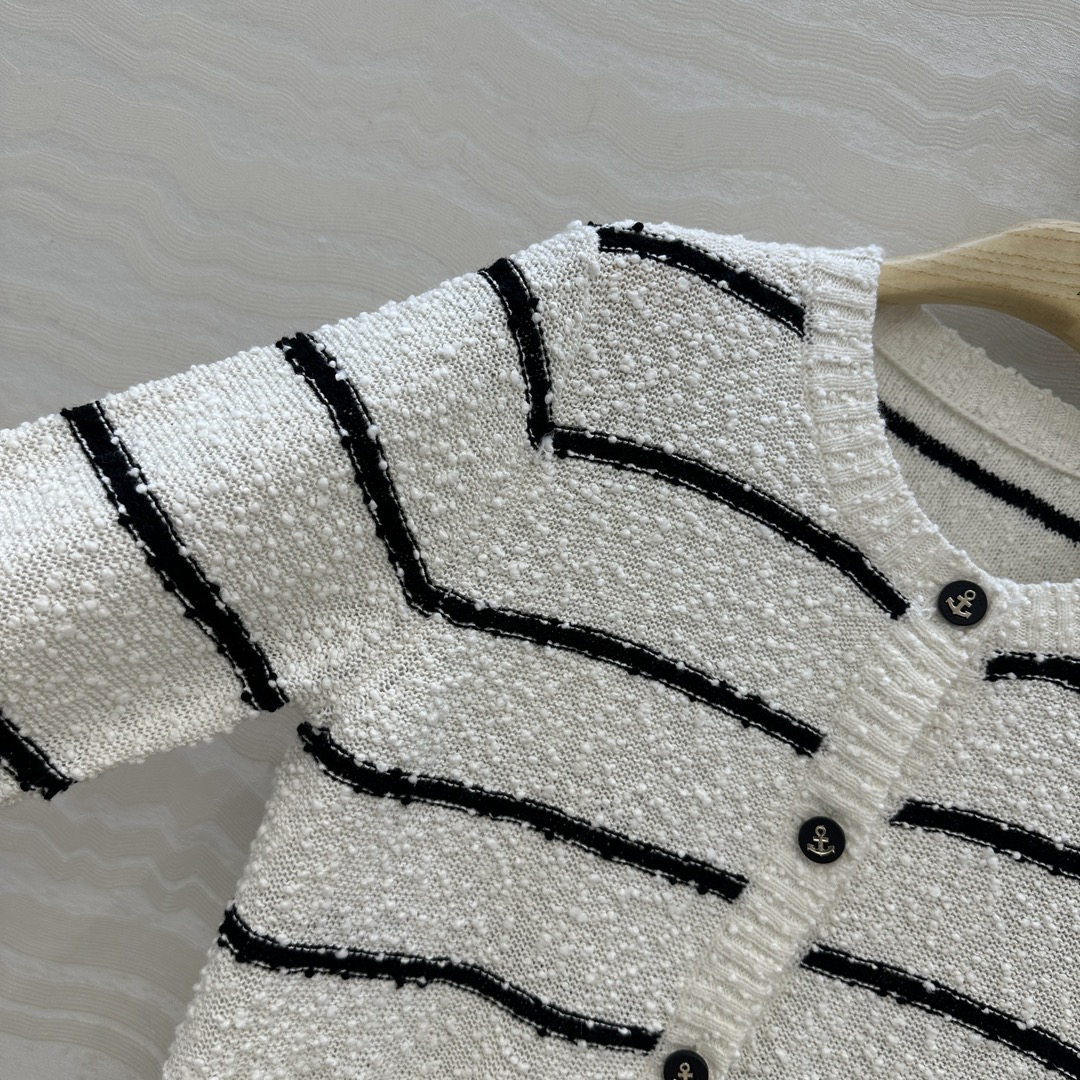 独家首发❤️原单品质MissD长期主义，海军风条纹开衫小外套！气质圆领经典版型显瘦绝绝子！原版定制徳国机