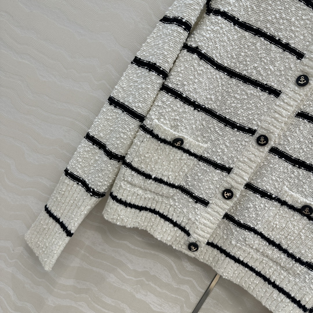 独家首发❤️原单品质MissD长期主义，海军风条纹开衫小外套！气质圆领经典版型显瘦绝绝子！原版定制徳国机