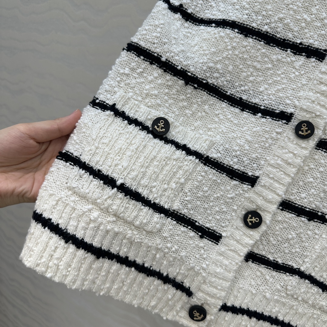 独家首发❤️原单品质MissD长期主义，海军风条纹开衫小外套！气质圆领经典版型显瘦绝绝子！原版定制徳国机