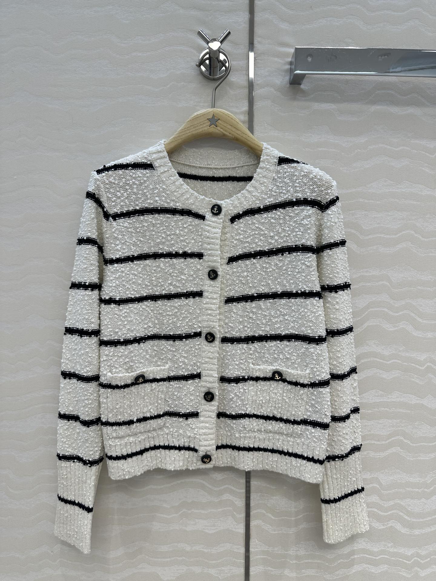 独家首发❤️原单品质MissD长期主义，海军风条纹开衫小外套！气质圆领经典版型显瘦绝绝子！原版定制徳国机