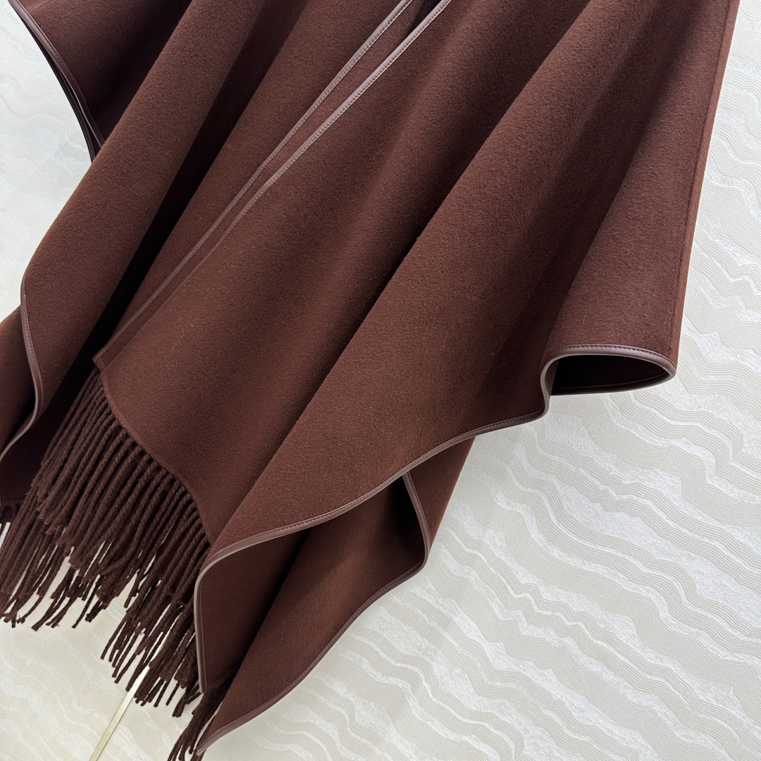 Elegant Wool Blend Cape Scarf with Leather Buckle & Hand-Rolled Edges 5 i1761500701 6453 3