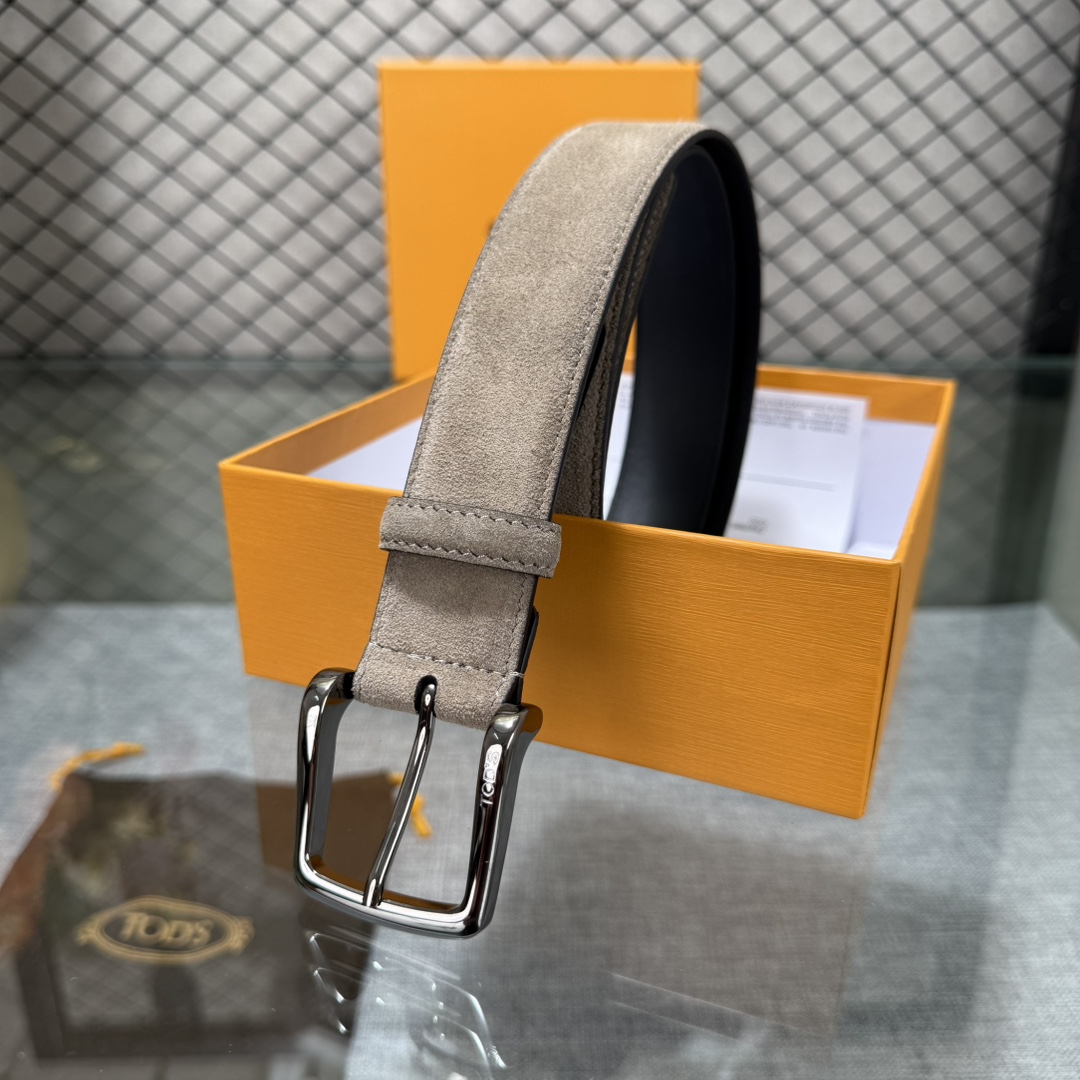 配包装3.5宽TODS家早春新品男士腰带经典T字扣设计，经典耐看！原版开模。