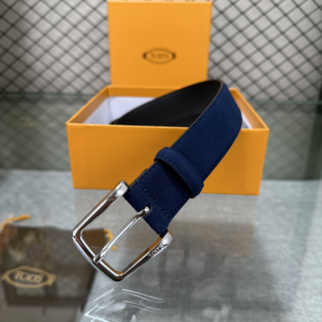配包装3.5宽TODS家早春新品男士腰带经典T字扣设计，经典耐看！原版开模。