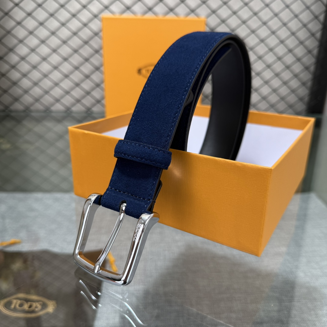 配包装3.5宽TODS家早春新品男士腰带经典T字扣设计，经典耐看！原版开模。