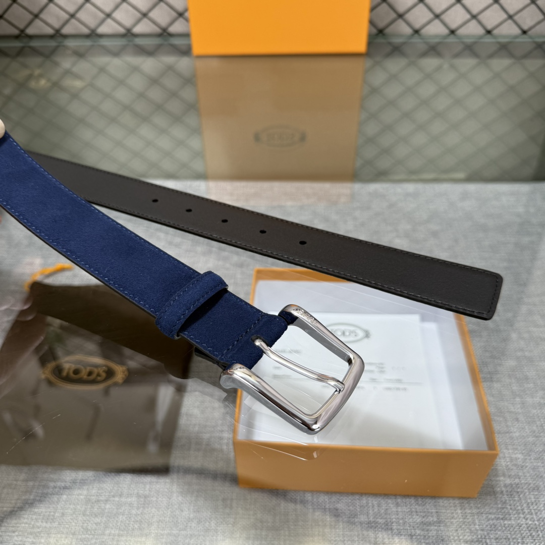 配包装3.5宽TODS家早春新品男士腰带经典T字扣设计，经典耐看！原版开模。