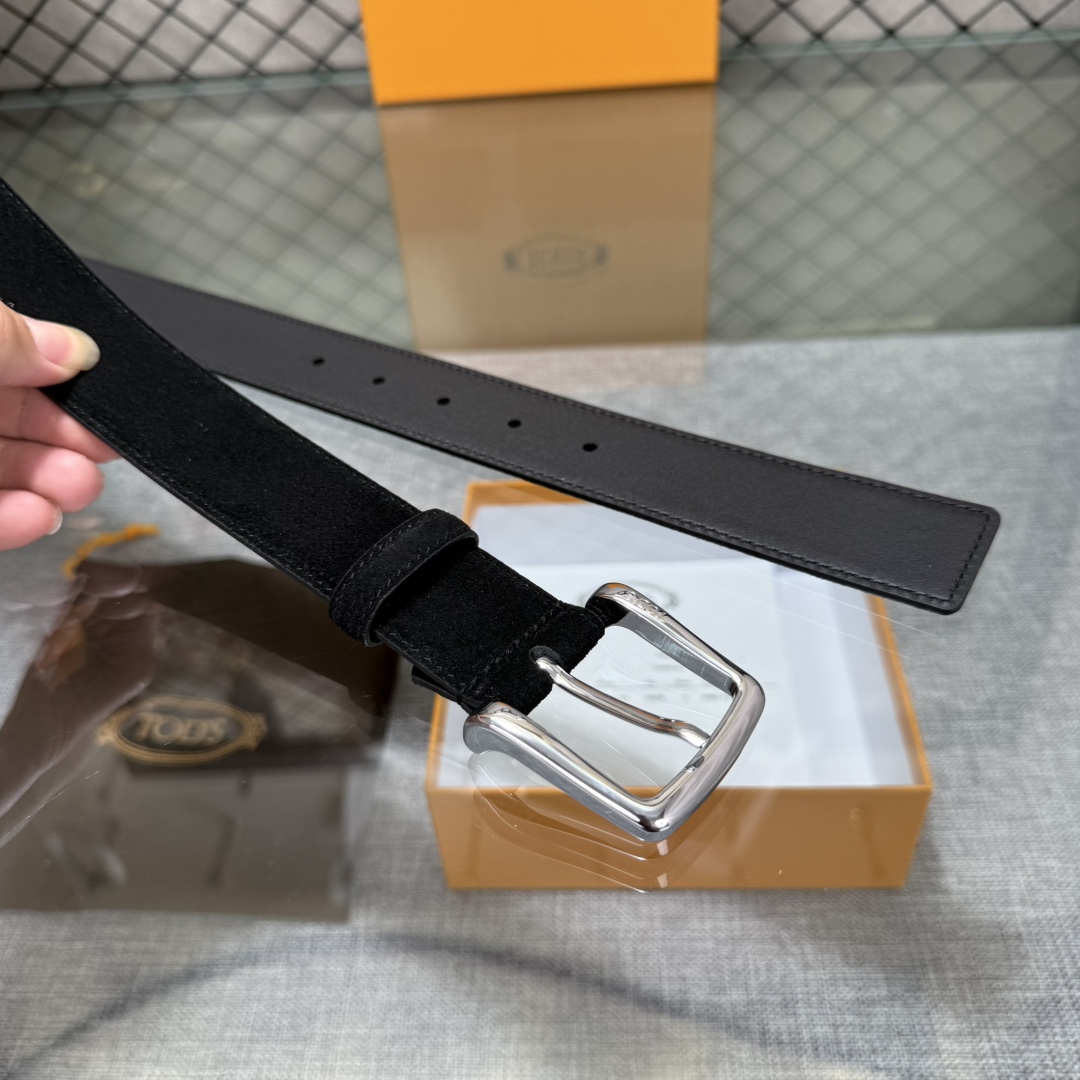 配包装3.5宽TODS家早春新品男士腰带经典T字扣设计，经典耐看！原版开模。