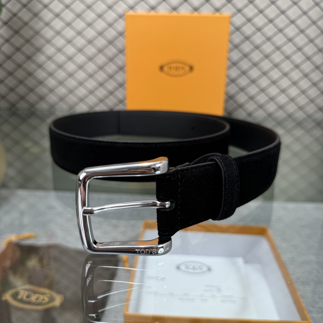 配包装3.5宽TODS家早春新品男士腰带经典T字扣设计，经典耐看！原版开模。