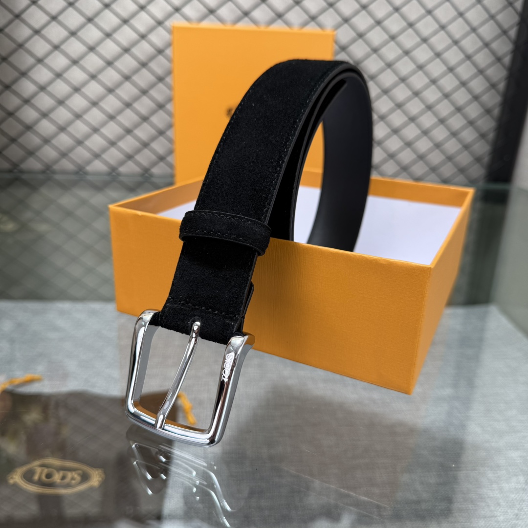 配包装3.5宽TODS家早春新品男士腰带经典T字扣设计，经典耐看！原版开模。
