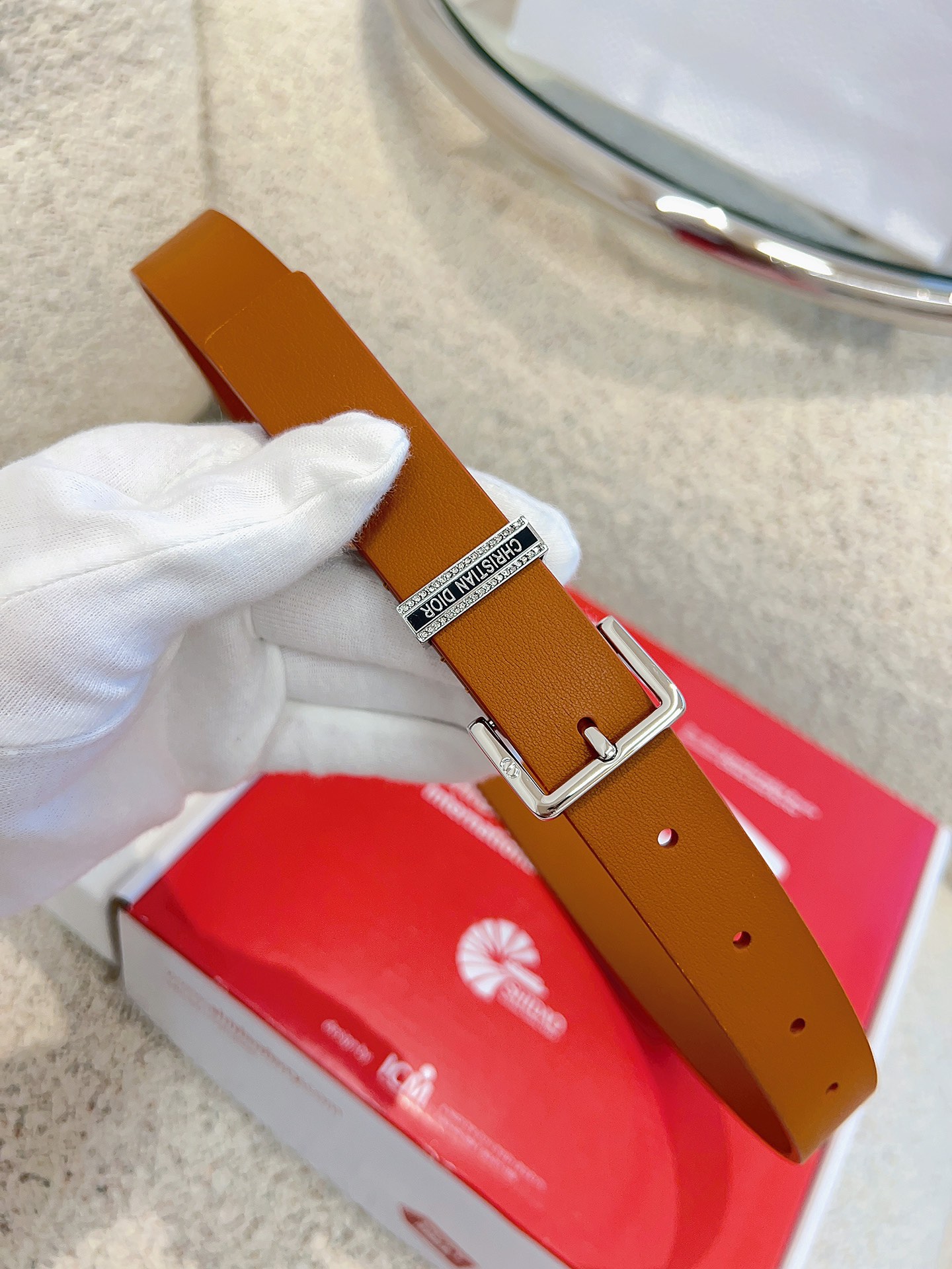 ✨Di0r✨C*D腰带系列独家免税渠道“CD”标志细腻柔软进口小牛皮全套包装宽：2.5cm
