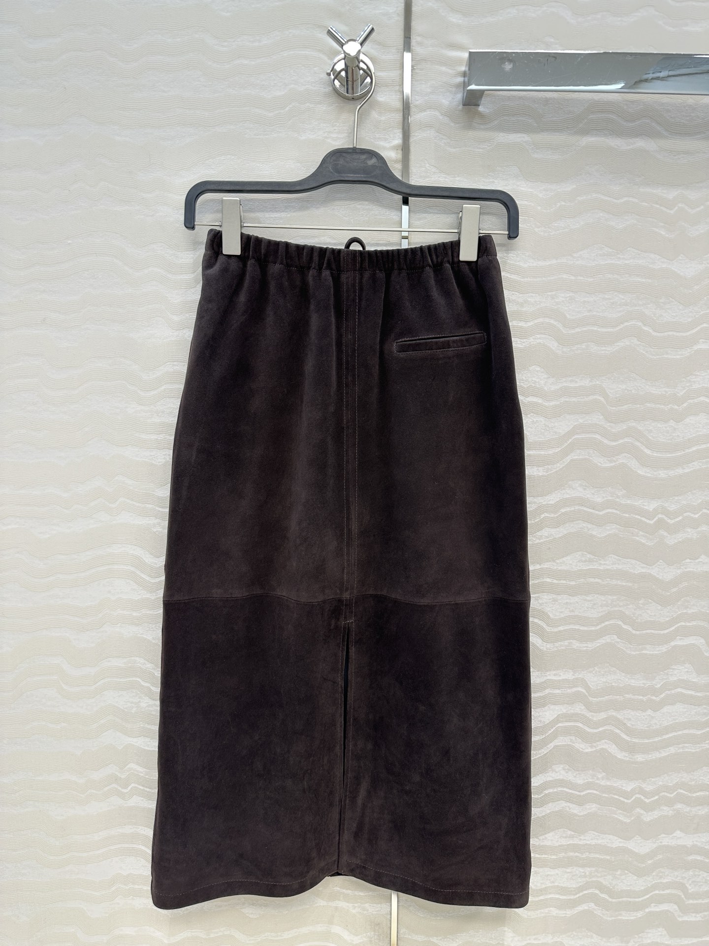 独家首发❤️高端品质，Row风意式高奢老钱风穿搭！最佳单品绒面羊皮长半裙，进口100%麂皮绒小羊皮 软糯