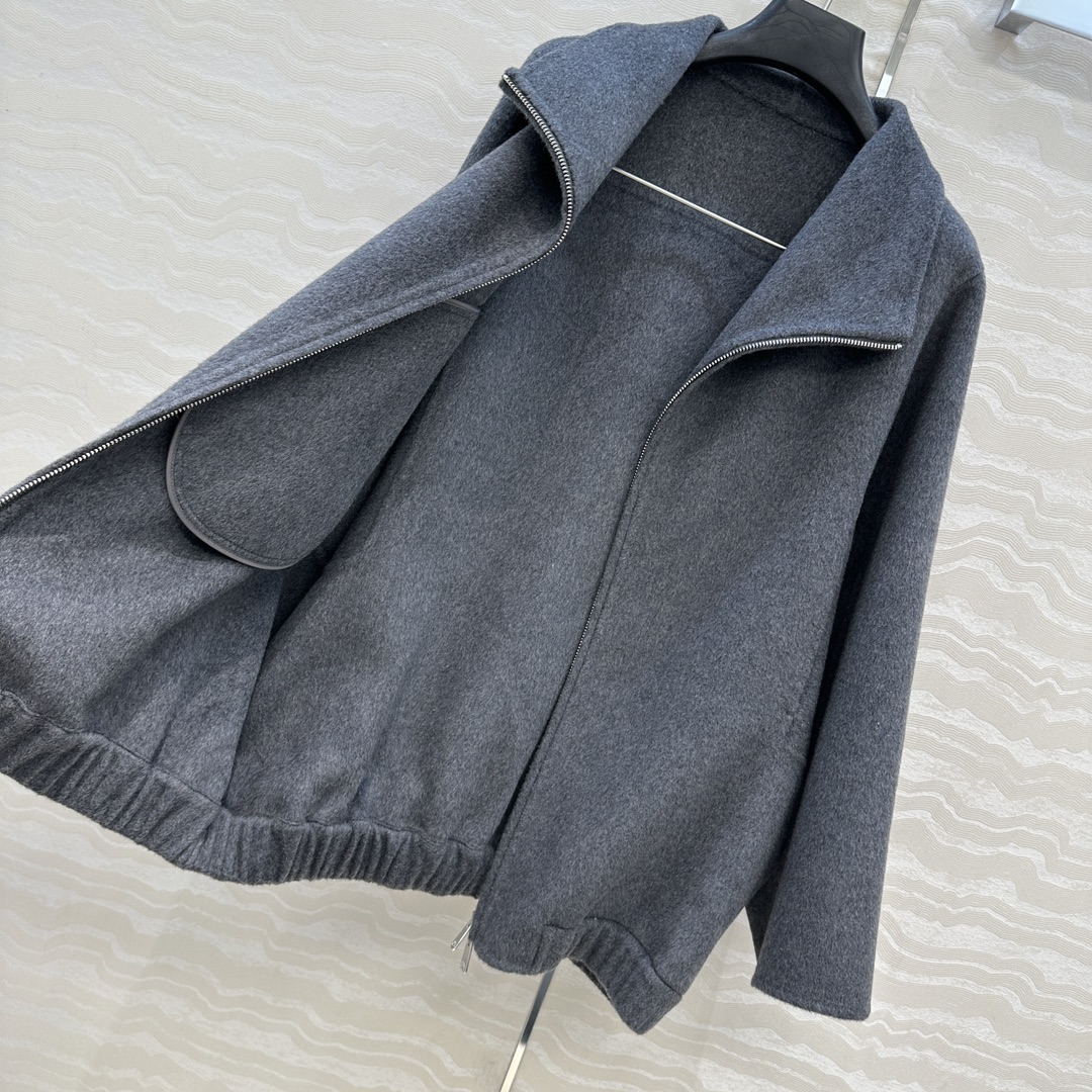 独家首发❤️高端品质！KH极简高智感穿搭！气质立领手工羊绒大衣外套！复古金属双开拉链廓型设计优雅随性，定