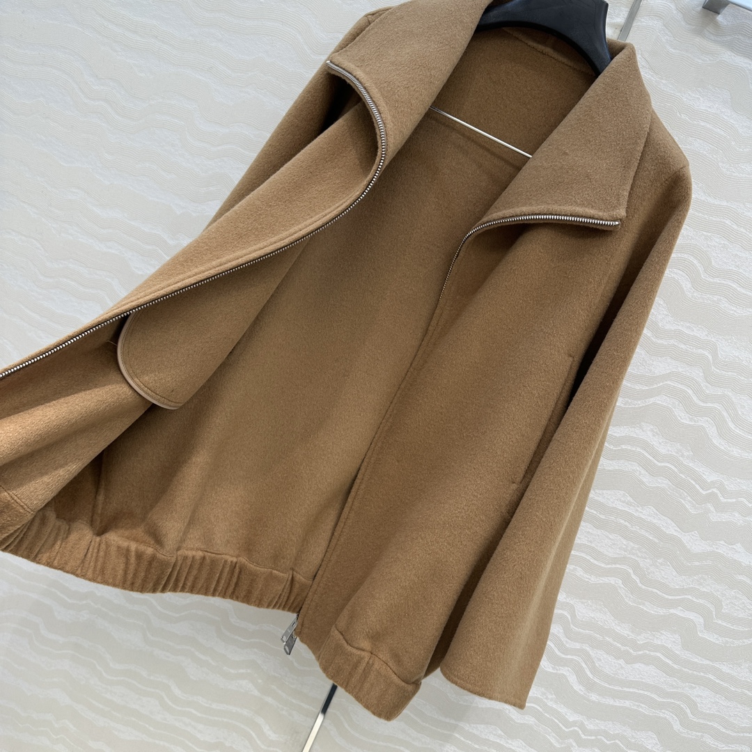 独家首发❤️高端品质！KH极简高智感穿搭！气质立领手工羊绒大衣外套！复古金属双开拉链廓型设计优雅随性，定