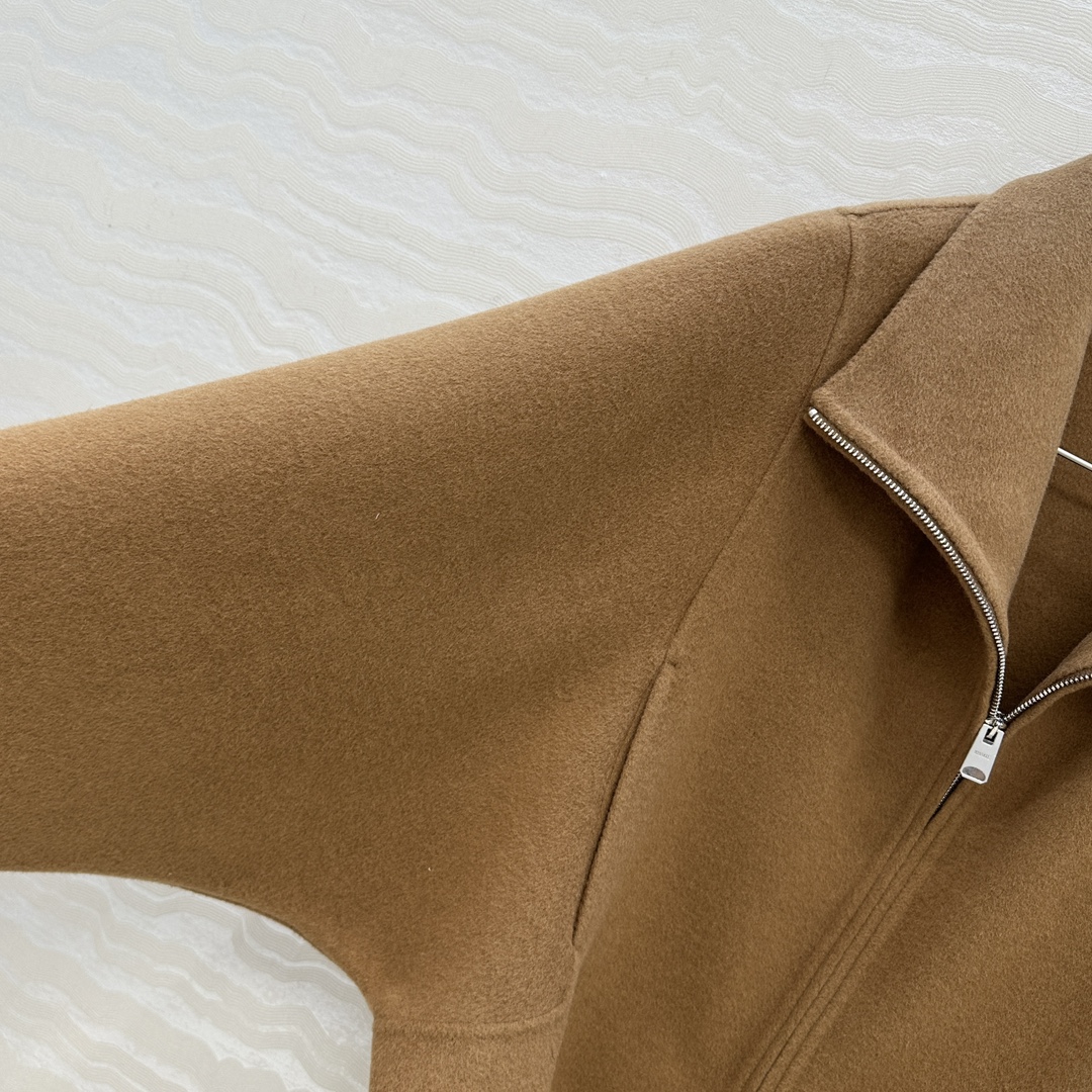 独家首发❤️高端品质！KH极简高智感穿搭！气质立领手工羊绒大衣外套！复古金属双开拉链廓型设计优雅随性，定