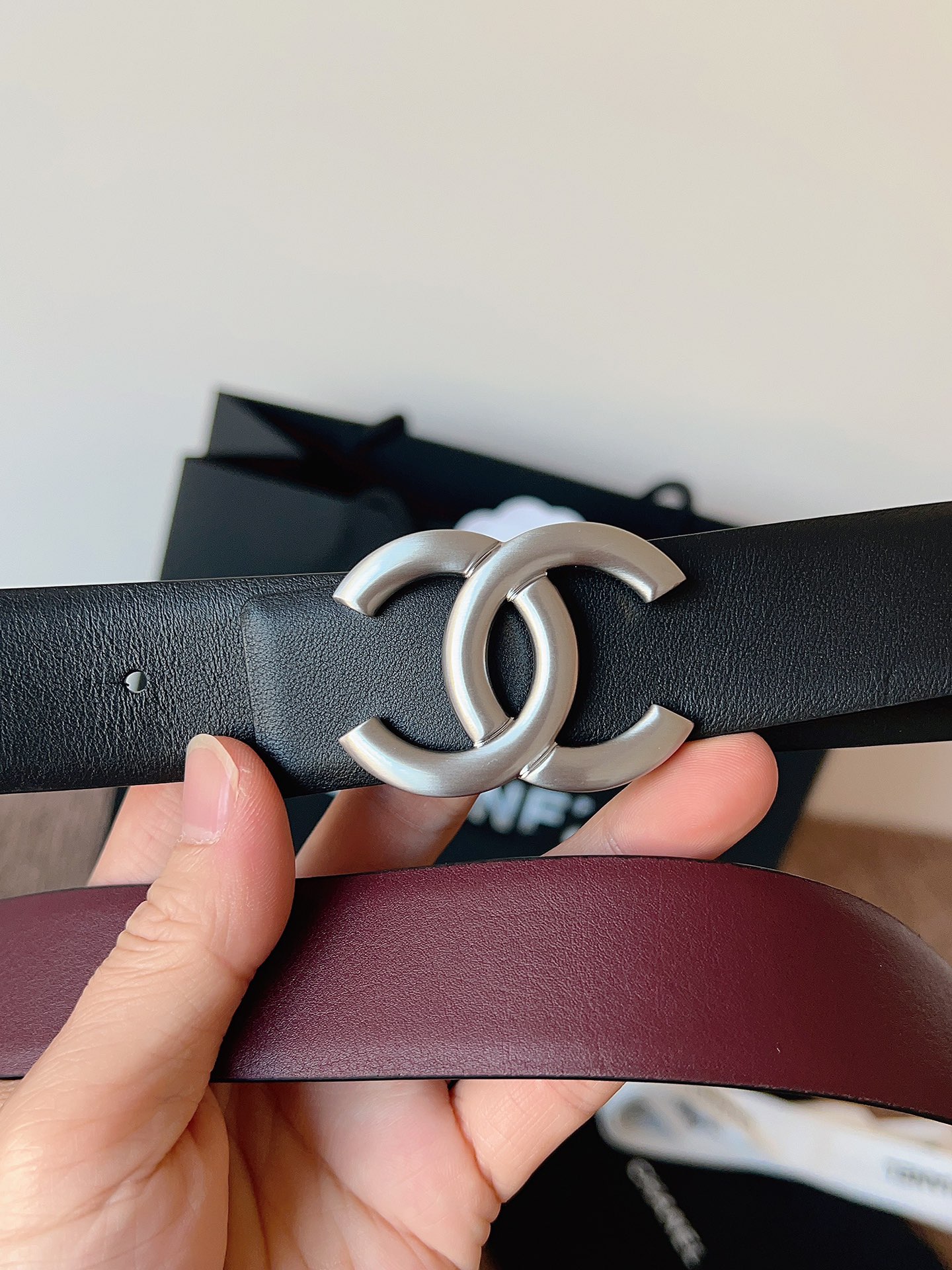 Chanel 代购级 香奈儿 CHANEL 双面进口头层 小牛皮 纯铜五金 低调奢华