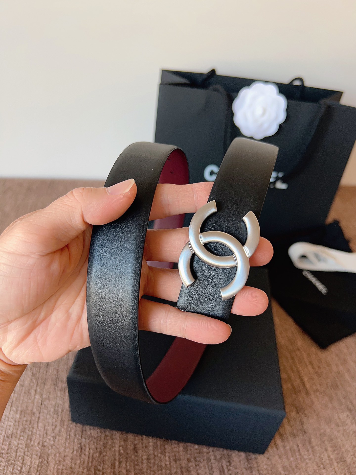 Chanel 代购级 香奈儿 CHANEL 双面进口头层 小牛皮 纯铜五金 低调奢华