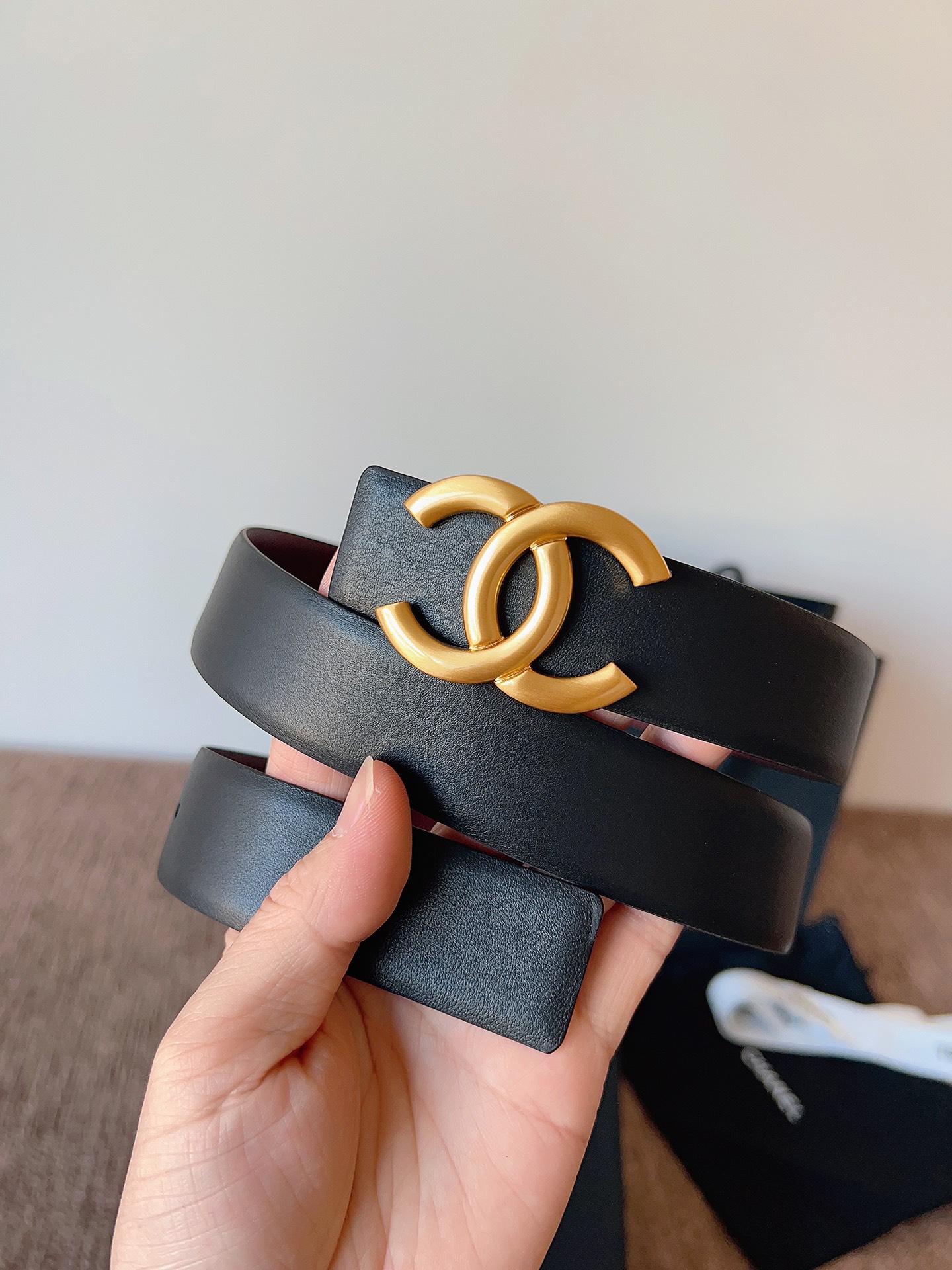 Chanel 代购级 香奈儿 CHANEL 双面进口头层 小牛皮 纯铜五金 低调奢华