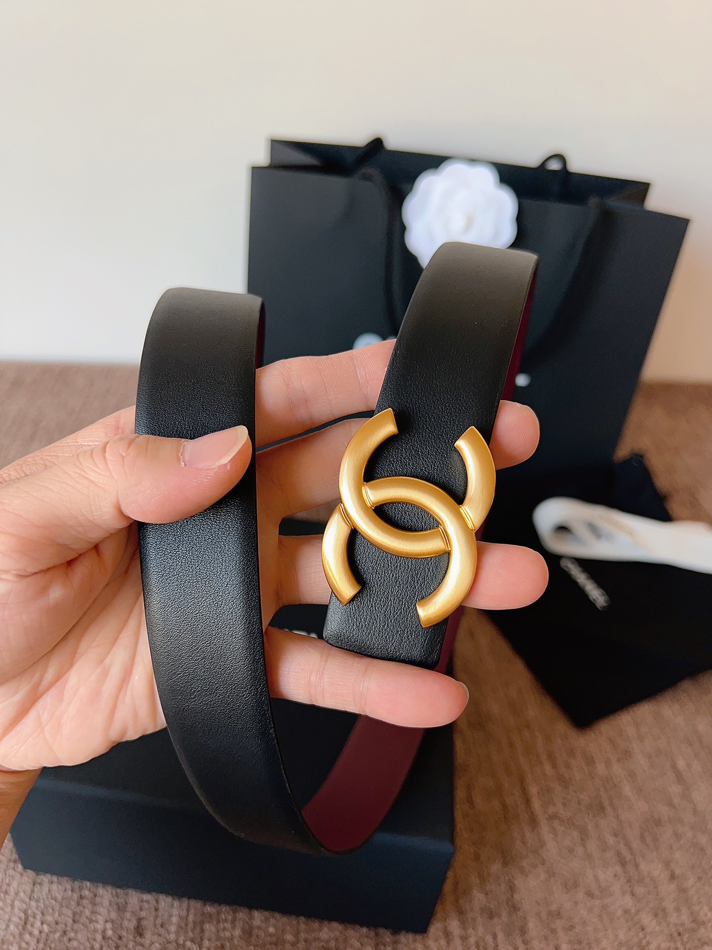Chanel 代购级 香奈儿 CHANEL 双面进口头层 小牛皮 纯铜五金 低调奢华