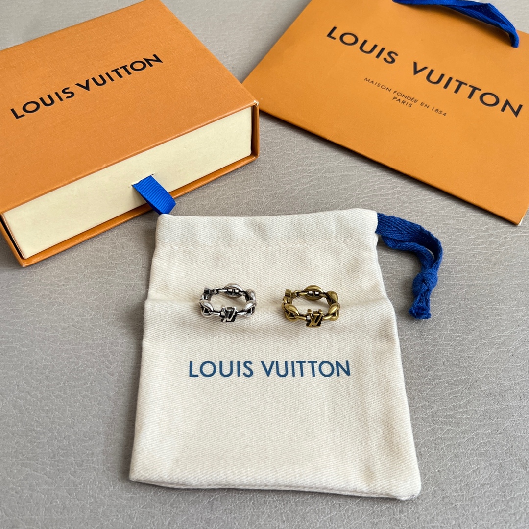 】。新款。原单货LV  做旧复古  戒指🔹🔹Louis Vuitton 路易威登 戒指🔹专柜一致材质 火
