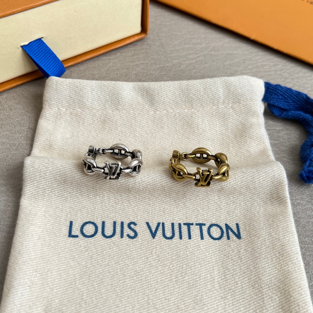 】。新款。原单货LV  做旧复古  戒指🔹🔹Louis Vuitton 路易威登 戒指🔹专柜一致材质 火