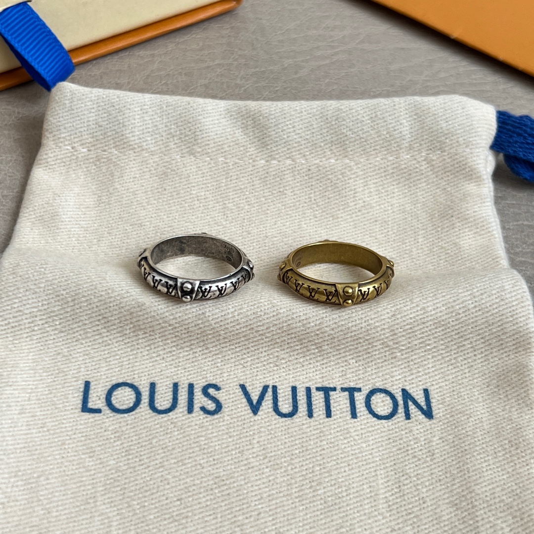】。新款。原单货LV  做旧复古  戒指🔹🔹Louis Vuitton 路易威登 戒指🔹专柜一致材质 火
