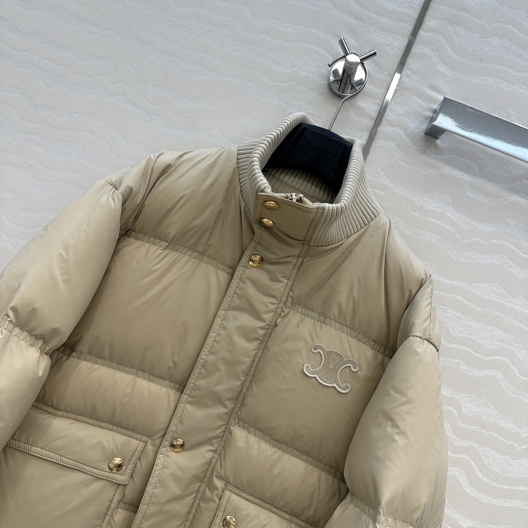 独家首发💙原单品质CE英伦风穿搭！美拉徳凯旋门刺绣羽绒服。定制羊毛罗纹，经典夹克面包服高级感满满的。进口