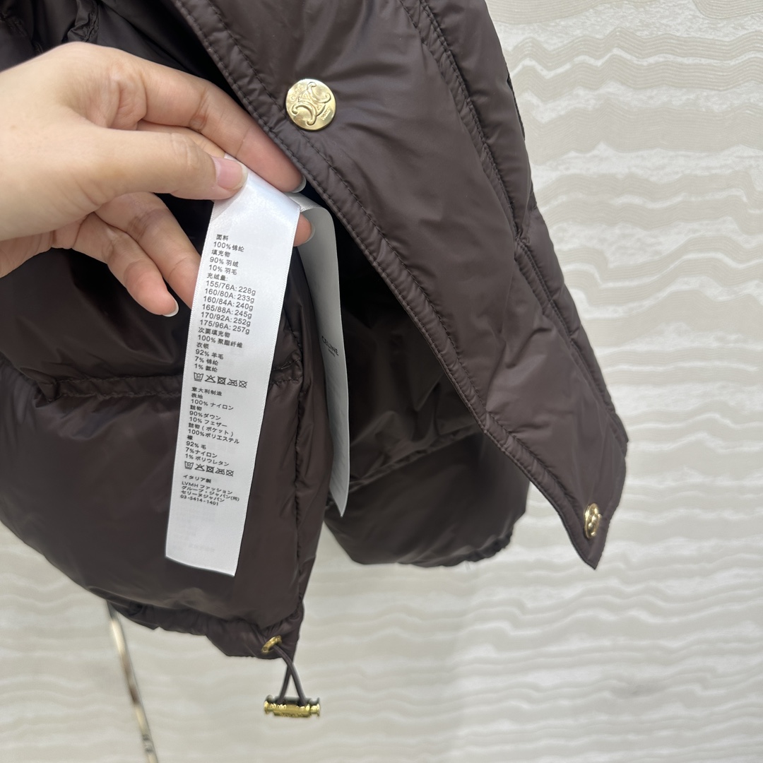 独家首发💙原单品质CE英伦风穿搭！美拉徳凯旋门刺绣羽绒服。定制羊毛罗纹，经典夹克面包服高级感满满的。进口