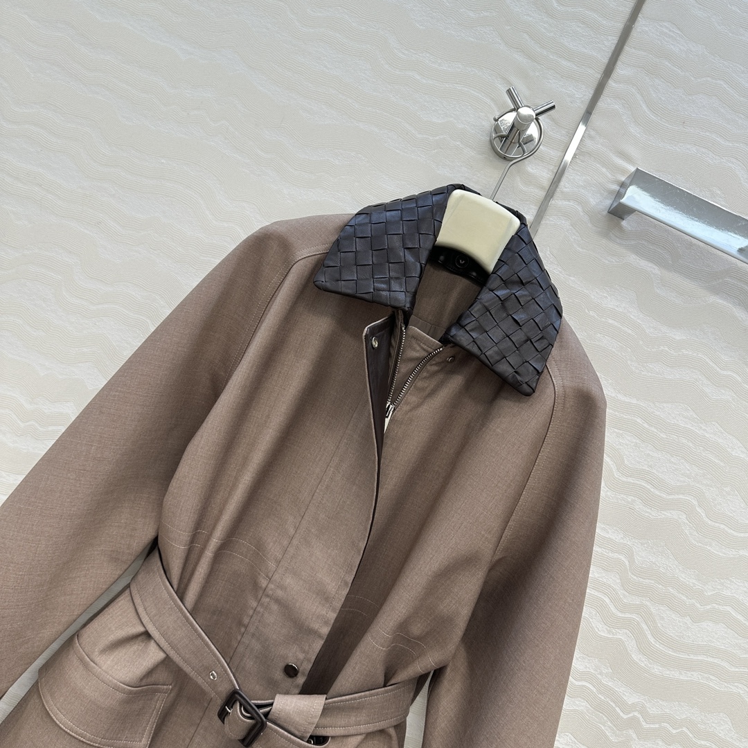 独家首发💕高端原单品质，BV长期主义。巴恩风时髦穿搭！25s早秋新品夹克风衣外套！定制进口100%小羊皮