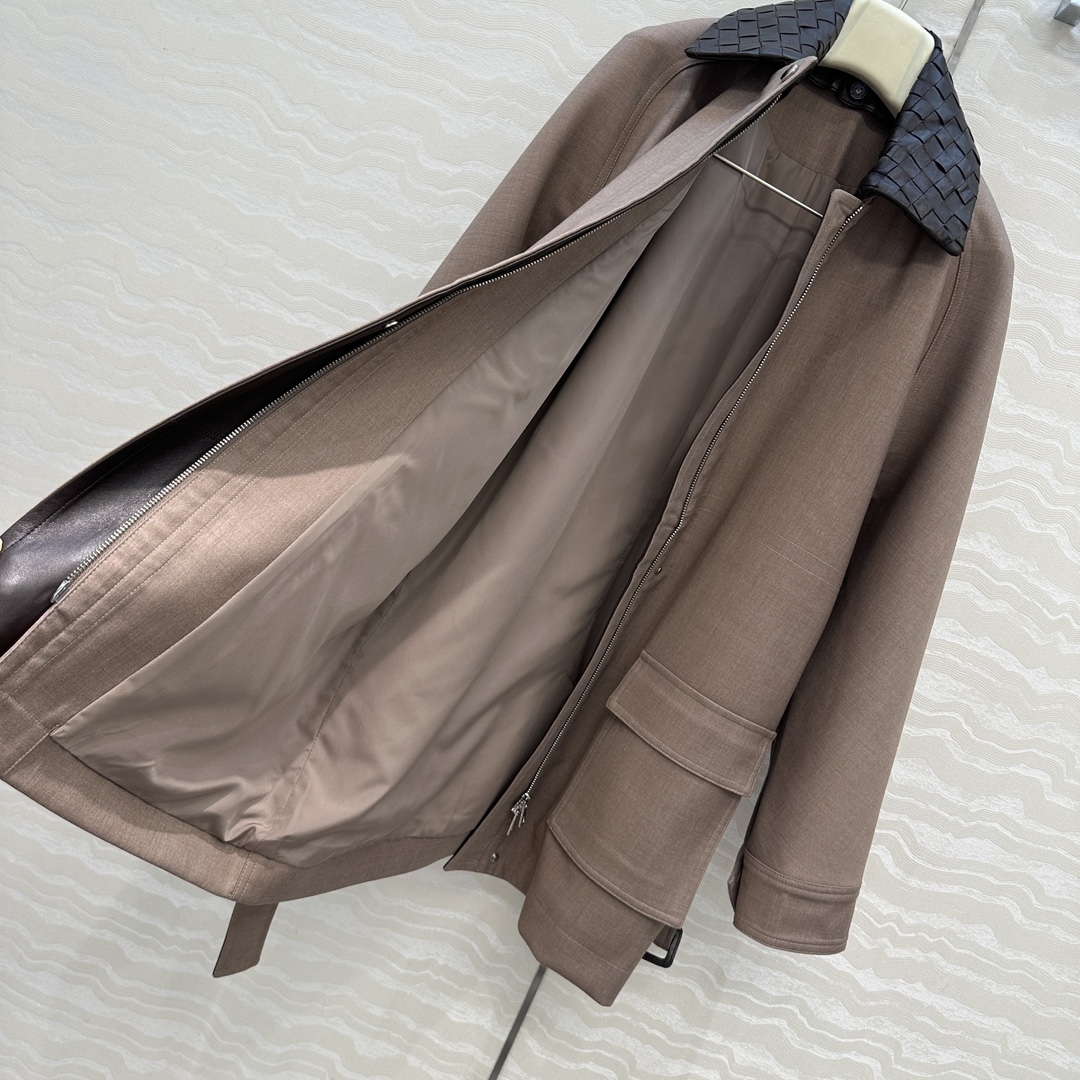 独家首发💕高端原单品质，BV长期主义。巴恩风时髦穿搭！25s早秋新品夹克风衣外套！定制进口100%小羊皮