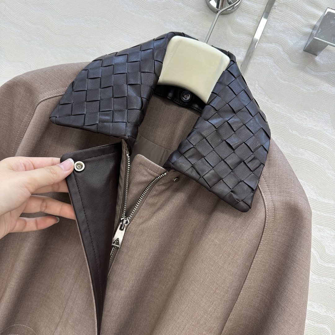 独家首发💕高端原单品质，BV长期主义。巴恩风时髦穿搭！25s早秋新品夹克风衣外套！定制进口100%小羊皮