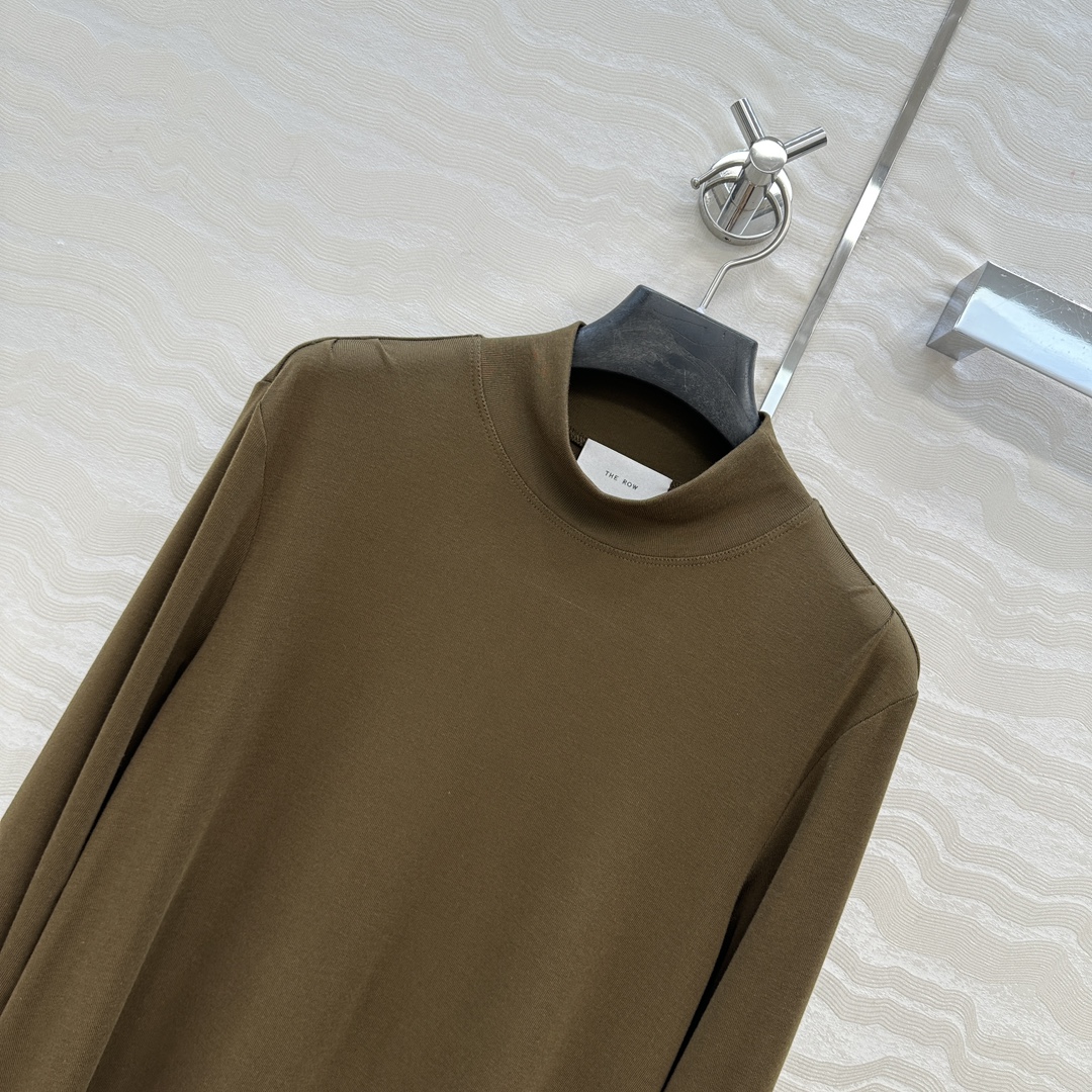 独家首发❤️原单品质，Row风纸片人穿搭！进口天丝羊毛半高领打底衫！锁骨捏褶设计。超级显瘦神器！极简叠搭