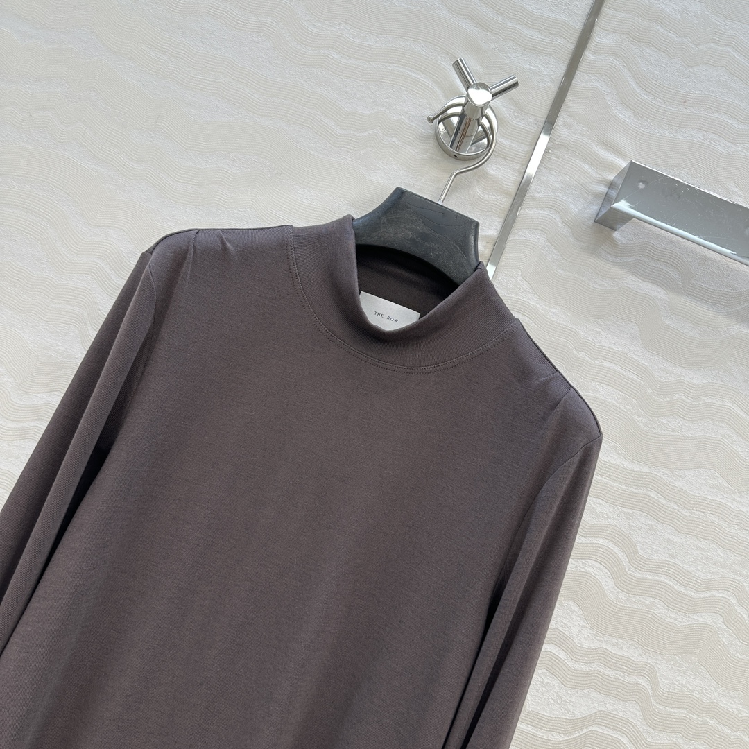 独家首发❤️原单品质，Row风纸片人穿搭！进口天丝羊毛半高领打底衫！锁骨捏褶设计。超级显瘦神器！极简叠搭