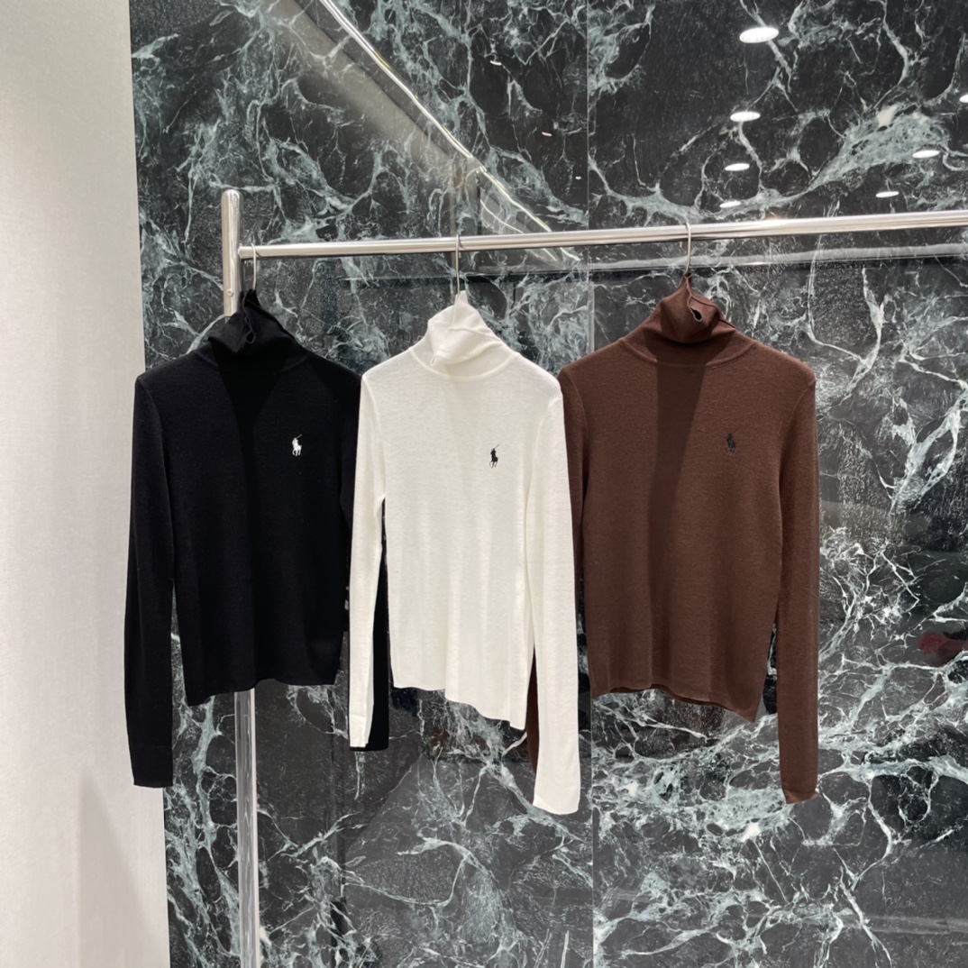 拉夫 25秋冬新款 高领针织打底衫 柔软材质超舒适，秋冬穿刚刚好!经典马球刺绣➕高领设计，修饰颈部线条，