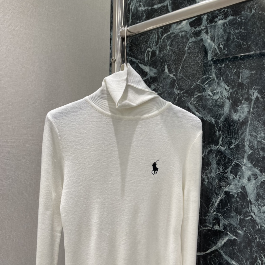 拉夫 25秋冬新款 高领针织打底衫 柔软材质超舒适，秋冬穿刚刚好!经典马球刺绣➕高领设计，修饰颈部线条，